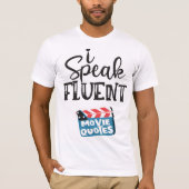 Ik spreek vloeiende film en citeert leuke klapperb t-shirt (Voorkant)