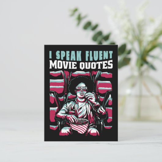Ik spreek vloeiende filmcitaten briefkaart (Staand voorkant)