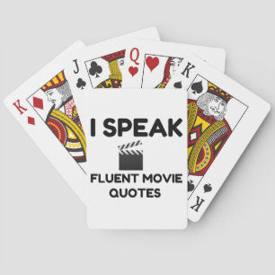 Ik spreek vloeiende filmcitaten pokerkaarten