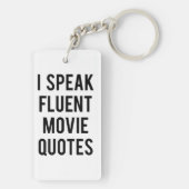 Ik spreek vloeiende filmcitaten sleutelhanger (achterkant)