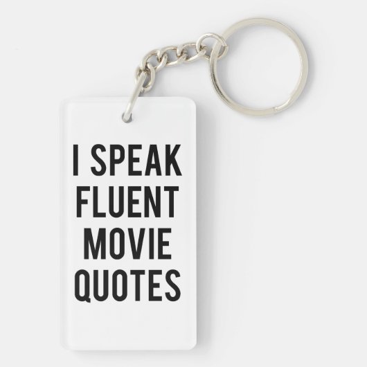 Ik spreek vloeiende filmcitaten sleutelhanger (achterkant)