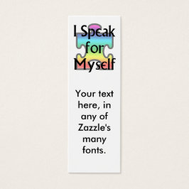 Ik spreek voor mezelf mini visitekaartjes