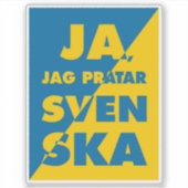 Ik spreek Zweeds Sticker (Voorkant)