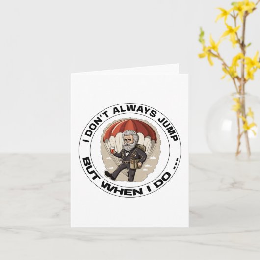 Ik spring niet altijd, maar als ik dat doe - een p kaart (Gele Bloem)