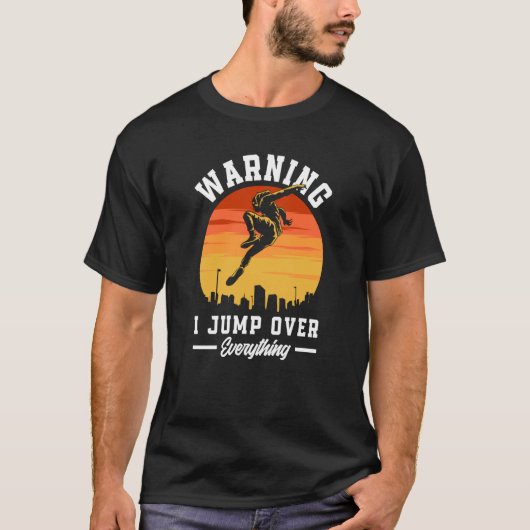 Ik spring over alles vrij rijdende Parkour T-shirt (Voorkant)