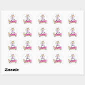 Ik Spring Stokfiguur Meisje Stickers Sticker (Vel)