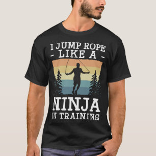 Ik spring touw als een ninja in training touwtjesp t-shirt