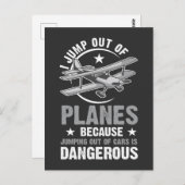 Ik spring uit de Humor van de Parachute Skydiving Briefkaart (Voorkant / Achterkant)