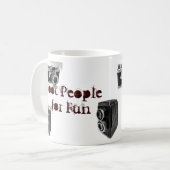 Ik spuit mensen voor een leuke camera pun koffiemok (Voorkant links)