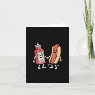 Ik spuit op sappige Wieners Hete Hond Grappige Gra Kaart