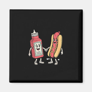 Ik spuit op sappige Wieners Hete Hond Grappige Gra Magneet