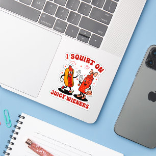 Ik spuit op sappige wijnstokken volwassen humor gr sticker