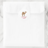 Ik spuug ronde sticker (Tas)
