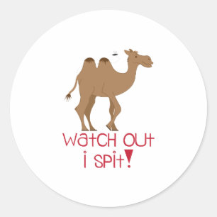 Ik spuug ronde sticker