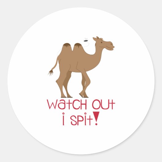 Ik spuug ronde sticker (Voorkant)