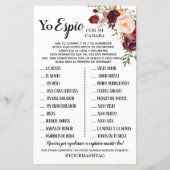 Ik Spy bruiloft receptiespel Engels Spaans (Achterkant)