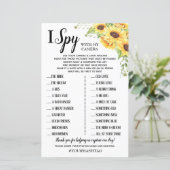 Ik Spy bruiloft receptiespel Engels Spaans (Staand voorkant)