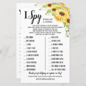 Ik Spy bruiloft receptiespel Engels Spaans (Voorkant / Achterkant)