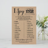 Ik Spy bruiloft receptiespel Engels spaans spel (Staand voorkant)