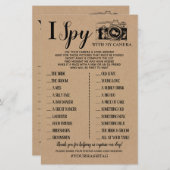 Ik Spy bruiloft receptiespel Engels spaans spel (Voorkant / Achterkant)