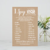 Ik Spy bruiloft receptiespel Engels spaans spel (Staand voorkant)