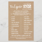 Ik Spy bruiloft receptiespel Engels spaans spel (Achterkant)