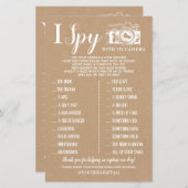 Ik Spy bruiloft receptiespel Engels spaans spel (Voorkant / Achterkant)