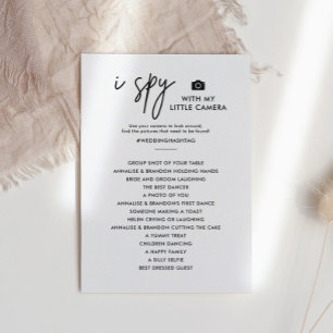 Ik spy Foto Hunt Modern Wedding Game Kaarten