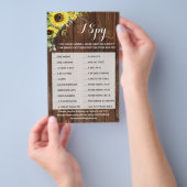 Ik spy Sunflower Western Weddenschap Flyer (Hand)