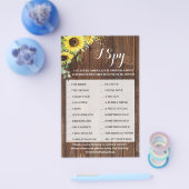 Ik spy Sunflower Western Weddenschap Flyer (Enkel)