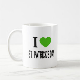 Ik ❤️ ST. PATRICKS DAG met groen hart Koffiemok