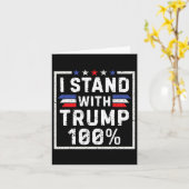 Ik sta 100% achter Trump Kaart (Gele Bloem)