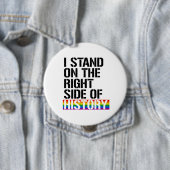 Ik sta aan de rechterkant van de Geschiedenis - LG Ronde Button 4,0 Cm (In situ)