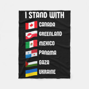 Ik Sta Aan De Zijde Van Canada Groenland Mexico Pa Fleece Deken