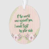 Ik sta aan uw zijde Aanmoedigingscitaat Ornament (voorkant)