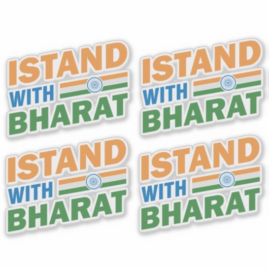Ik sta achter Bharat India Sticker (Voorkant)