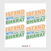 Ik sta achter Bharat India Sticker (Vel)