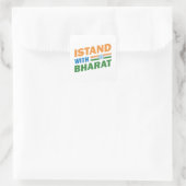 Ik sta achter Bharat India Vierkante Sticker (Tas)