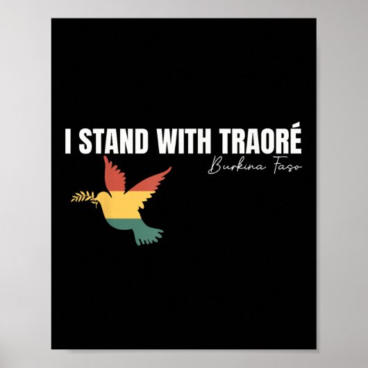 Ik sta achter Burkina Faso-Ibrahim Traoré Poster (Voorkant)