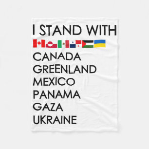 Ik sta achter Canada Groenland Mexico Panama Gaza  Fleece Deken