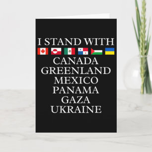 Ik sta achter Canada Groenland Mexico Panama Gaza Kaart