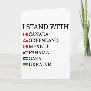 Ik sta achter Canada Groenland Mexico Panama Gaza Kaart