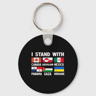 Ik sta achter Canada Groenland Mexico Panama Gaza  Sleutelhanger