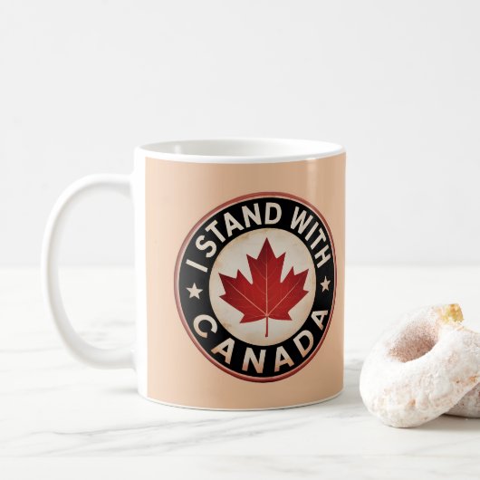Ik sta achter Canada Koffiemok (Met donut)