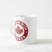 Ik sta achter Canada Koffiemok (Voorkant links)