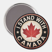 Ik sta achter Canada Magneet (Voorkant / Achterkant)