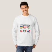 Ik sta achter Canada, Mexico, Gaza en Oekraïne T-shirt (Voorkant volledig)