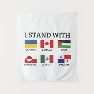 Ik sta achter Canada, Mexico, Gaza en Oekraïne Wandkleed