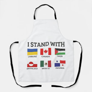 Ik sta achter Canada Mexico Gaza Oekraïne Schort