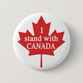Ik sta achter Canada Ronde Button 5,7 Cm (Voorkant)